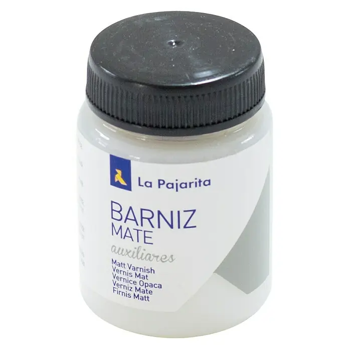 La Pajarita Barniz mate - Incoloro, 75 ml, Mate - Barniz mate La Pajarita para artistas y aficionados, ideal para superficies mates y proteger obras de arte.