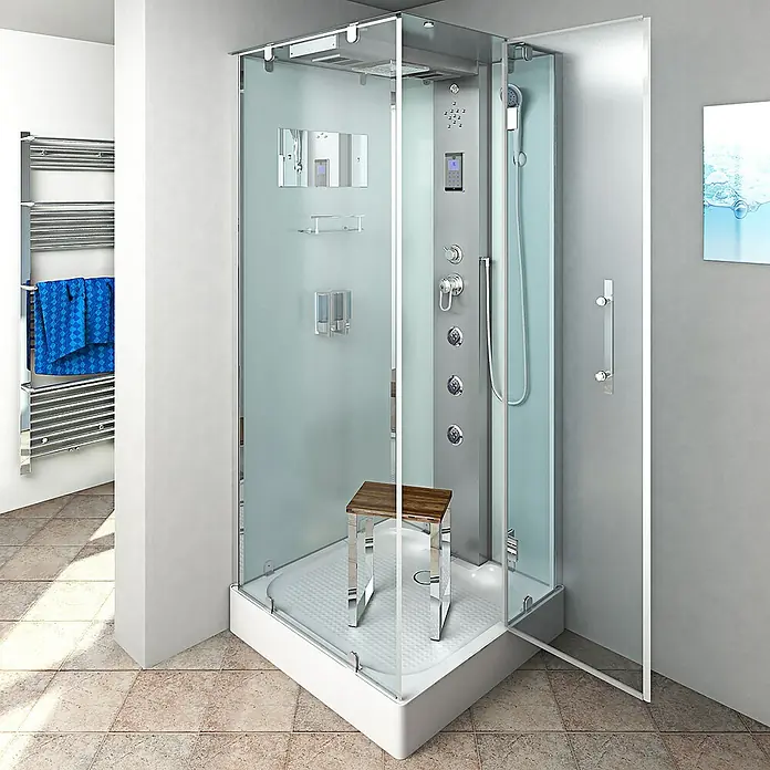 AcquaVapore Komplettdusche Dampfdusche D38-20R2-EC - 100 x 100 x 218 cm