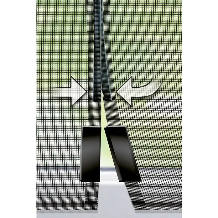 Schellenberg Insect Stop Mosquitera Magnetic con listel - An x Al: 120 x 240 cm, Fijación magnética, Antracita, Color bastidor: Antracita - Mosquitera magnética con flechas que indican fácil apertura y cierre. Mantiene los insectos fuera y permite la entrada de aire fresco.
