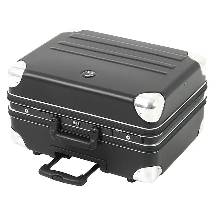 Hepco & Becker Werkzeugkoffer Robust 5765 - L x B x H: 430 x 510 x 300 mm, High Density Polyethylen (HDPE) - Schwarzer Hartschalenkoffer mit Metallecken, Griff und Zahlenschloss für sicheres Reisen.