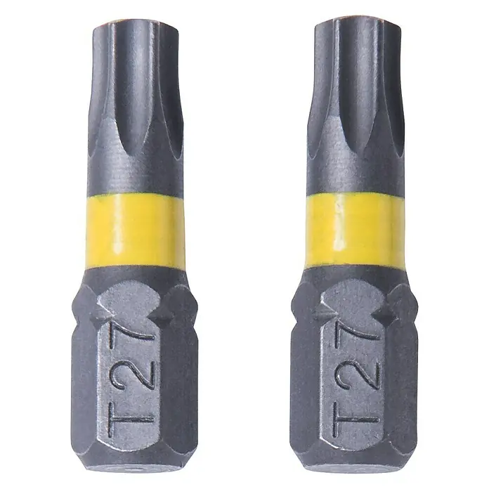 Connex Punta COXT973076 - TX 27, 25 mm - Dos puntas Torx T27 con banda amarilla.