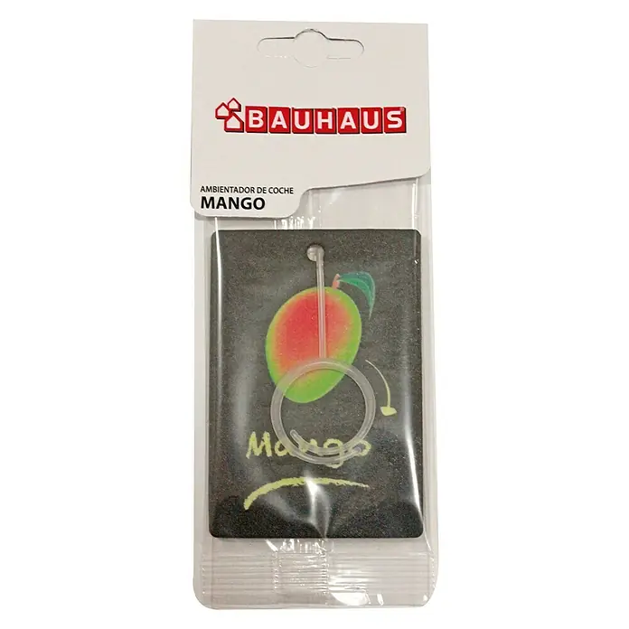 BAUHAUS Ambientador de coche - Mango - Ambientador de coche con aroma a mango de Bauhaus. El ambientador de coche desprende una fragancia afrutada y garantiza un ambiente agradable durante la conducción.
