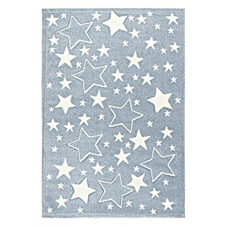 Kayoom Kinderteppich Sterne (Blau, 170 x 120 cm, 100 % Polypropylen)