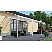 Terrassenüberdachung Light Edition (L x T: 600 x 300 cm, Polycarbonat, Verkehrsweiß, Klar)