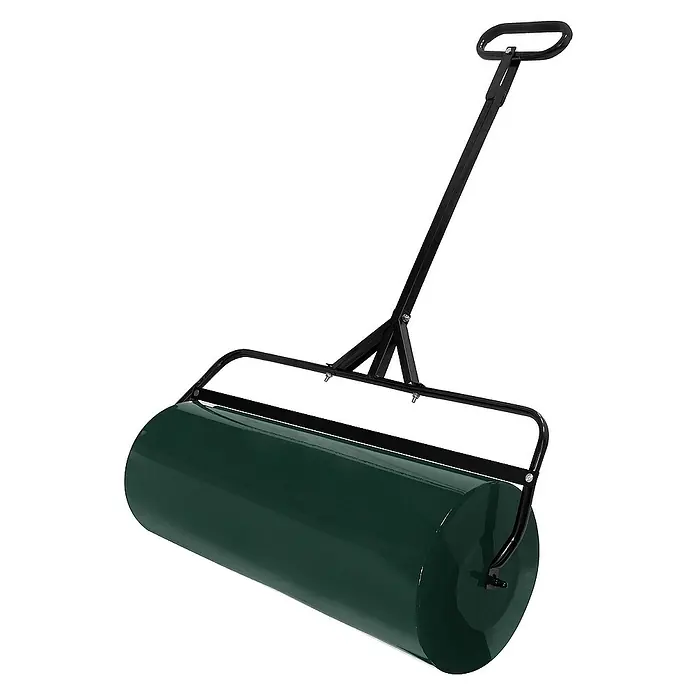 ECD Germany Rasenwalze Rasenroller zur Bodenverdichtung befüllbar mit Wasser/Sand Bodenwalze - Arbeitsbreite: 90 cm, Grün