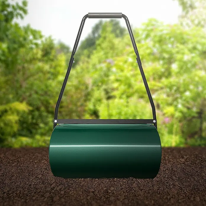 ECD Germany Rasenwalze Rasenroller zur Bodenverdichtung befüllbar mit Wasser/Sand Bodenwalze - Arbeitsbreite: 60 cm