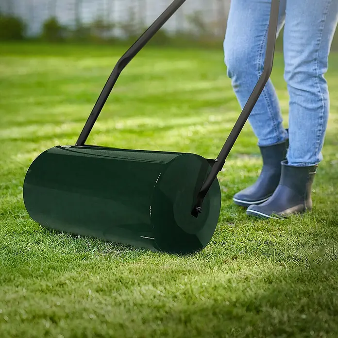 ECD Germany Rasenwalze Rasenroller zur Bodenverdichtung befüllbar mit Wasser/Sand Bodenwalze - Arbeitsbreite: 60 cm