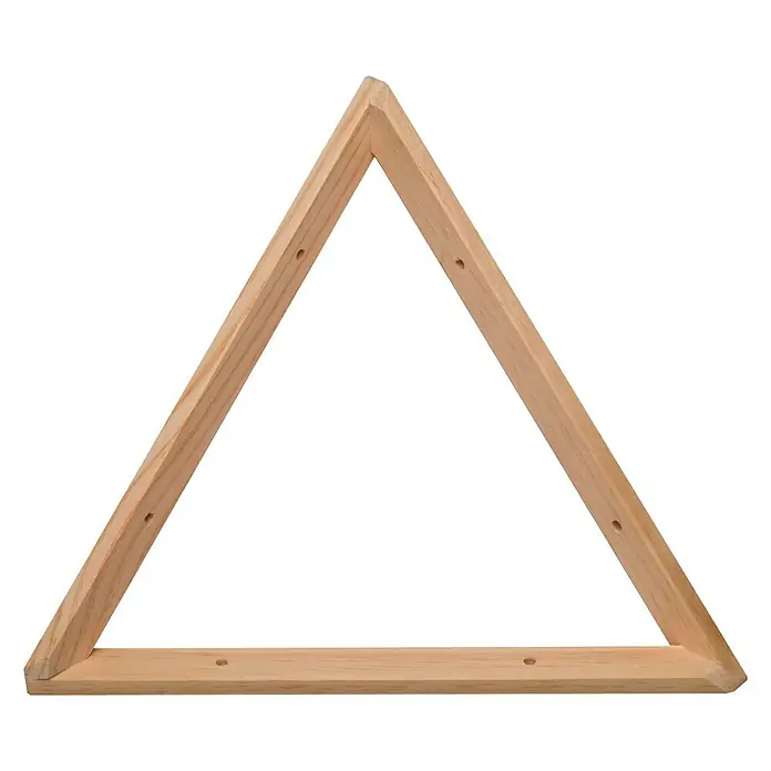 Astigarraga Triangle Soporte de estanterías - L x Al: 30 x 30 cm, Carga soportada: 20 kg, Natural - Triángulo de madera para bolas de billar, ideal para colocar las bolas con precisión. El triángulo es ligero y resistente para el uso diario.