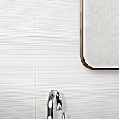 DryTile Wandfliese Palazzo Strukturiert Rille (30 x 60 cm, Weiß, Matt) | BAUHAUS