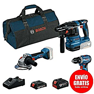 Bosch Professional AMPShare 18V Juego de máquinas (18 V, 2 baterías, 2 Ah - 4 Ah, 7 pzs.)