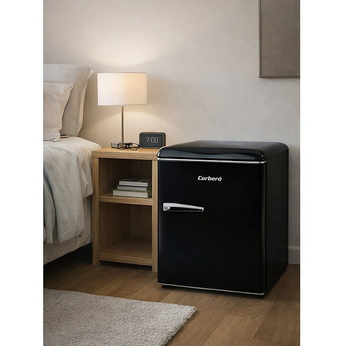 Corberó Frigorífico CFGMB45RN (Contenido útil total: 45 l, 53,4 cm x 44,7 cm x 55,5 mm, Negro) | BAUHAUS