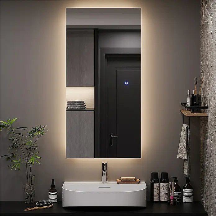 Vicco Wandspiegel Miral Glas mit Backlight Beleuchtung - Glas