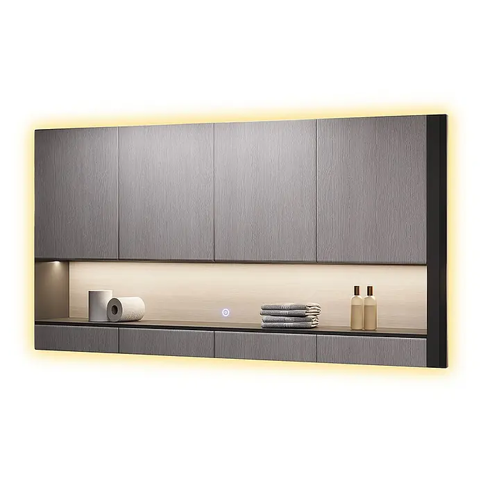Vicco Wandspiegel Miral Glas mit Backlight Beleuchtung - Glas