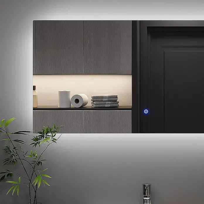 Vicco Wandspiegel Miral Glas mit Backlight Beleuchtung - Glas