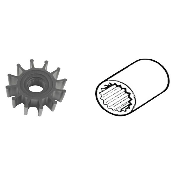 CEF Impeller 500207 GTØ x L: 57 x 31,6 mm, Wellendurchmesser: 16 mm View From Above