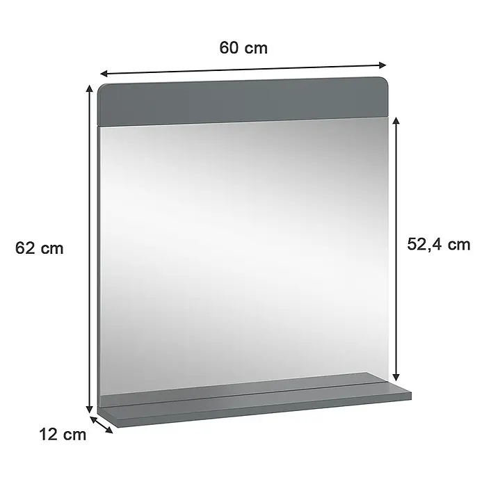 Vicco Wandspiegel Izan Grau - Grau