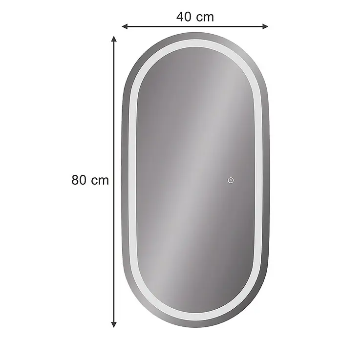 Vicco Wandspiegel Miral Glas mit Frontlight Beleuchtung - Glas