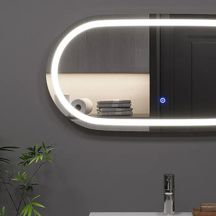 Vicco Wandspiegel Miral Glas mit Frontlight Beleuchtung - Glas