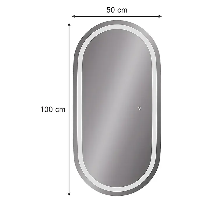 Vicco Wandspiegel Miral Glas mit Frontlight Beleuchtung - Glas