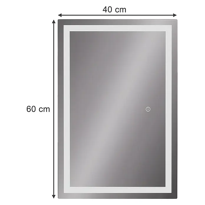 Vicco Wandspiegel Miral Glas mit Frontlight Beleuchtung - Glas