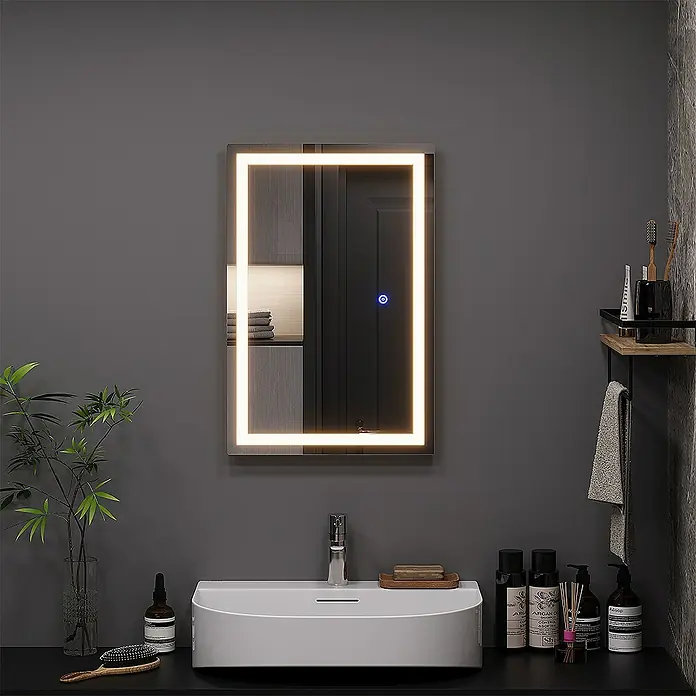 Vicco Wandspiegel Miral Glas mit Frontlight Beleuchtung - Glas