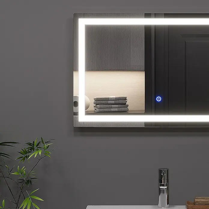 Vicco Wandspiegel Miral Glas mit Frontlight Beleuchtung - Glas