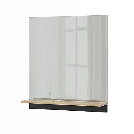 Vicco  Wandspiegel Marelle Anthrazit/Artisan mit Regal