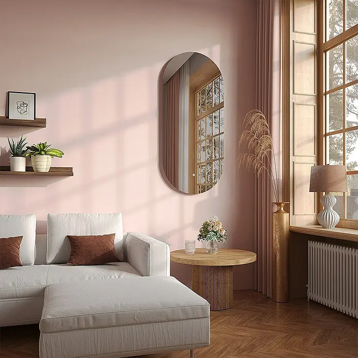 Vicco Wandspiegel Weiß mit LED Beleuchtung - Weiß
