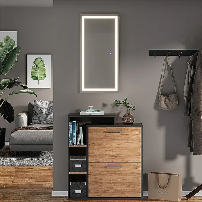 Vicco Wandspiegel Miral Glas mit Frontlight Beleuchtung - Glas