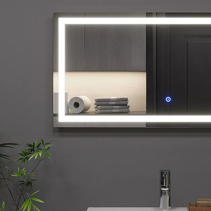 Vicco Wandspiegel Miral Glas mit Frontlight Beleuchtung - Glas