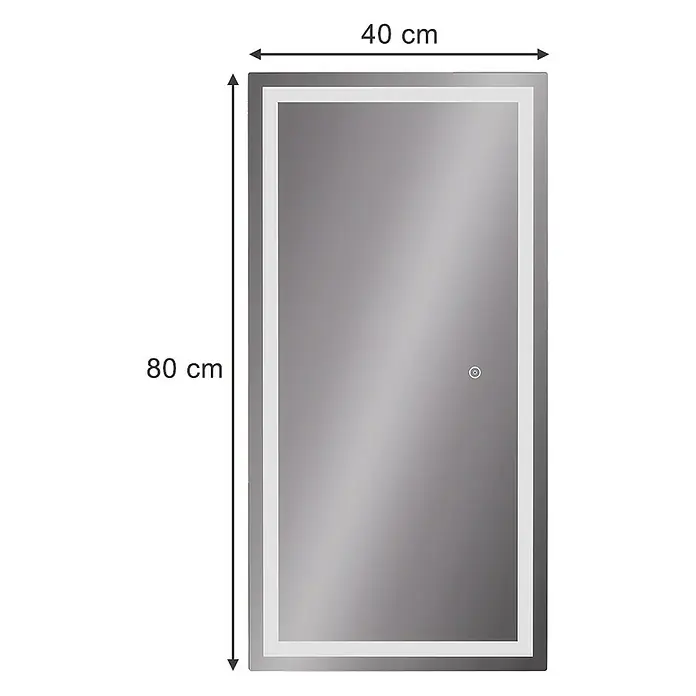 Vicco Wandspiegel Miral Glas mit Frontlight Beleuchtung - Glas