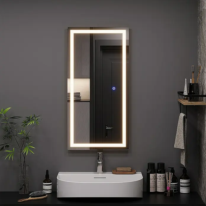 Vicco Wandspiegel Miral Glas mit Frontlight Beleuchtung - Glas