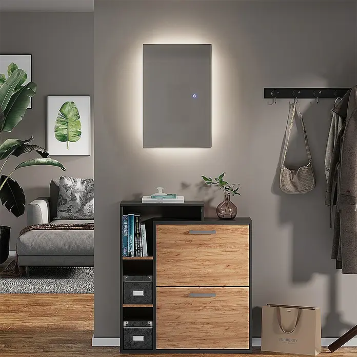 Vicco Wandspiegel Miral Glas mit Backlight Beleuchtung - Glas