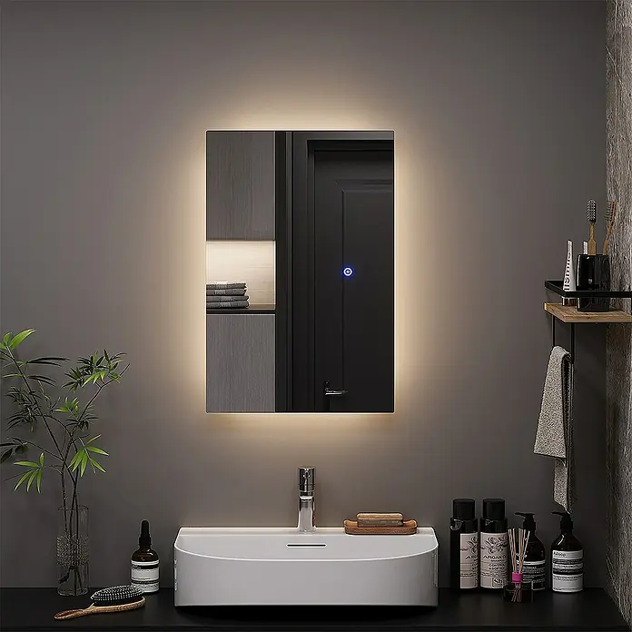 Vicco Wandspiegel Miral Glas mit Backlight Beleuchtung - Glas