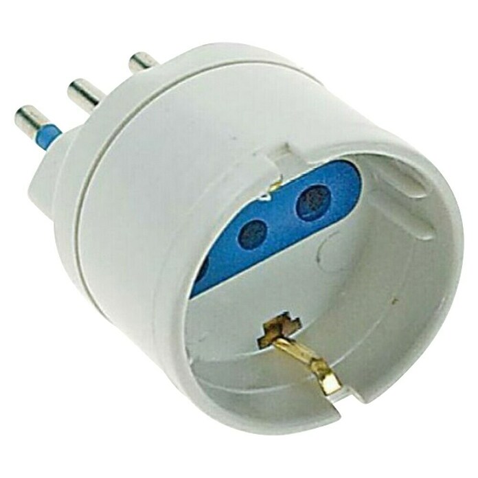 Potovalni adapter za vtičnice 2P+E  (230 V, 10 A, Barva: Bela) | 3238 - Reisestecker | CBDD - Zwischenstecker | CBD - Verlängerungen, Tischsteckdosen, Kabelt | CB - Elektroinstallation | C - Elektro | BAUHAUS