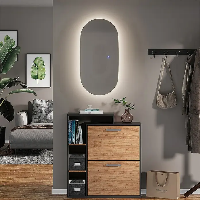 Vicco Wandspiegel Miral Glas mit Backlight Beleuchtung - Glas