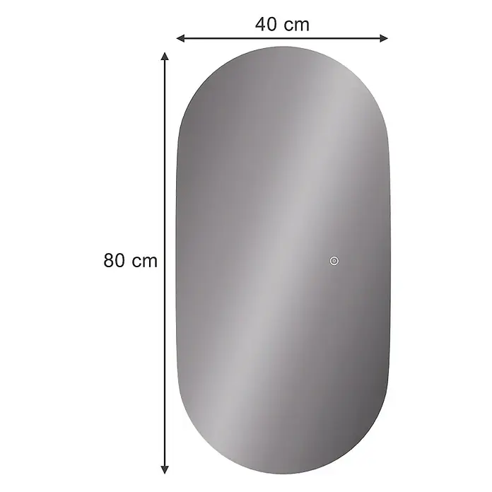 Vicco Wandspiegel Miral Glas mit Backlight Beleuchtung - Glas