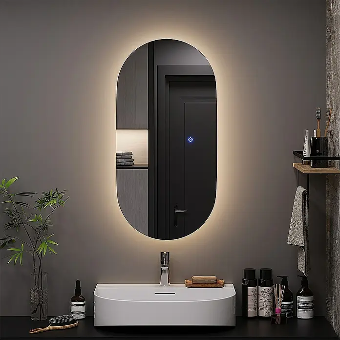 Vicco Wandspiegel Miral Glas mit Backlight Beleuchtung - Glas