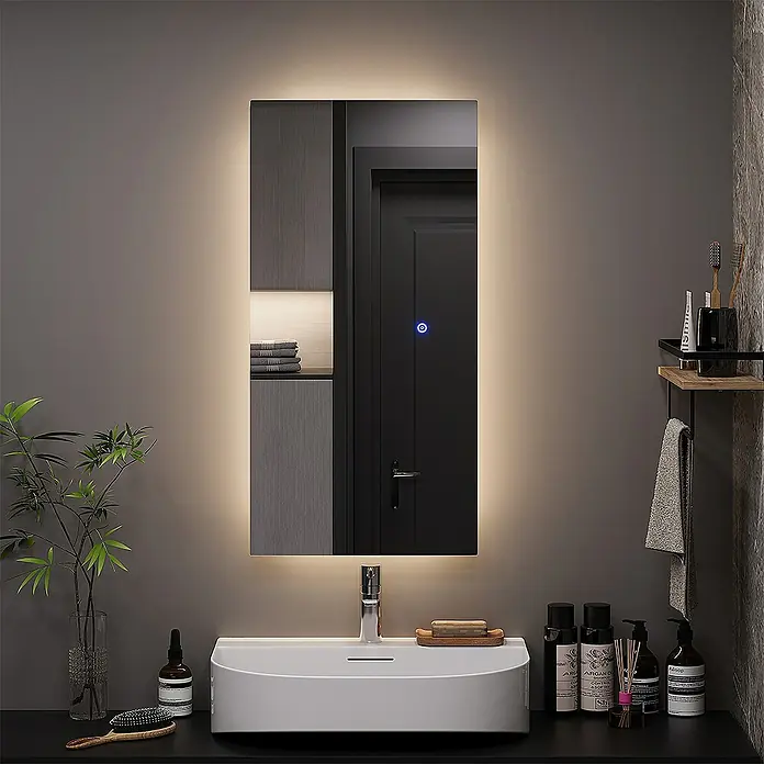 Vicco Wandspiegel Miral Glas mit Backlight Beleuchtung - Glas