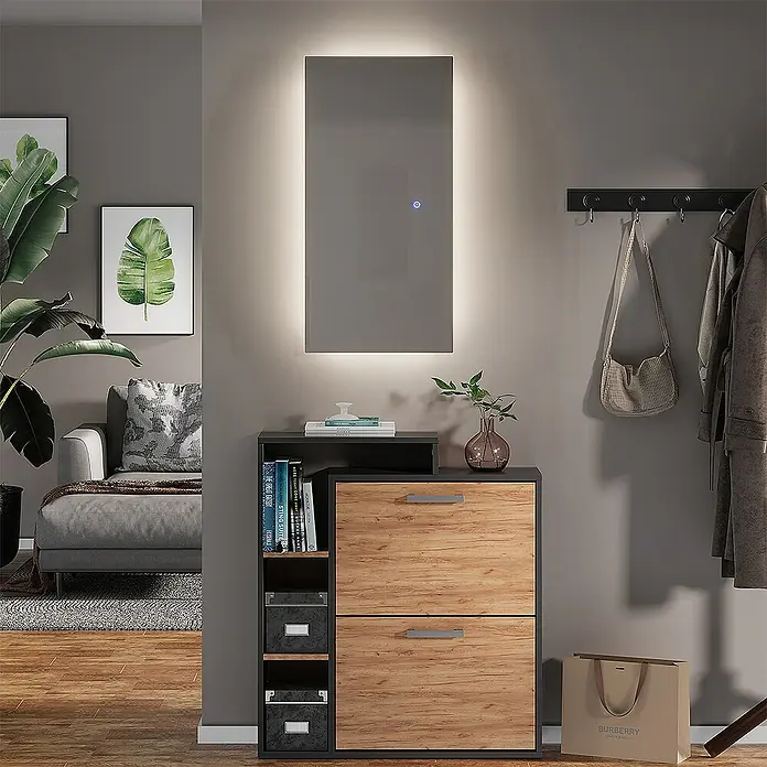 Vicco Wandspiegel Miral Glas mit Backlight Beleuchtung - Glas
