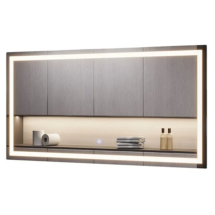 Vicco Wandspiegel Miral Glas mit Frontlight Beleuchtung - Glas