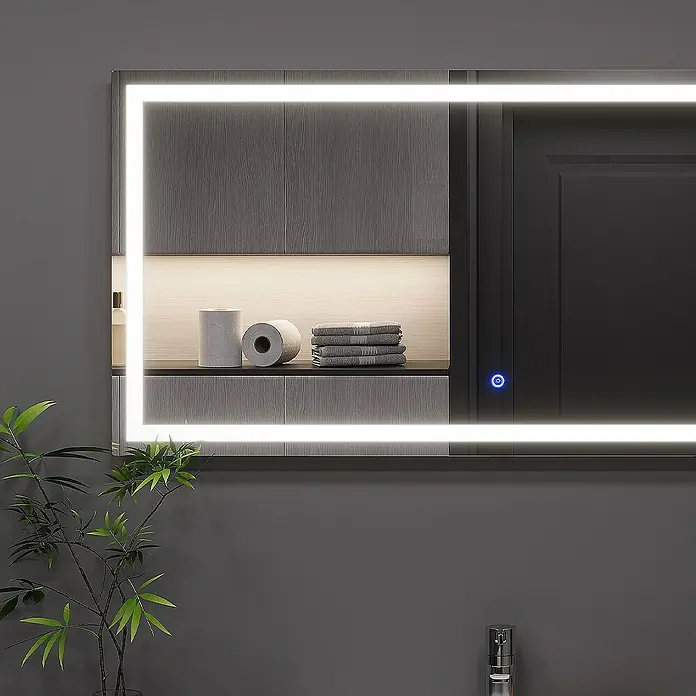 Vicco Wandspiegel Miral Glas mit Frontlight Beleuchtung - Glas