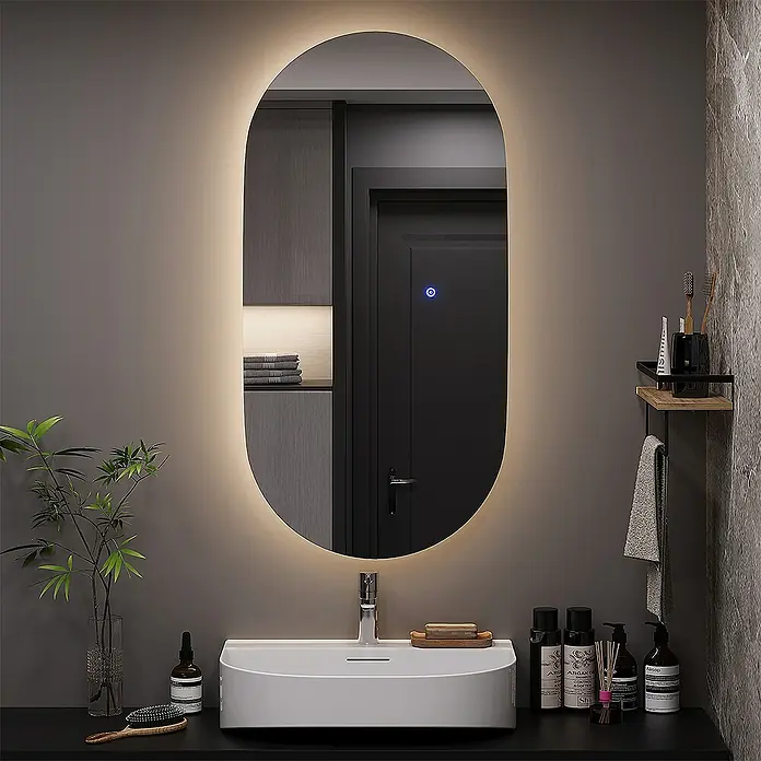 Vicco Wandspiegel Miral Glas mit Backlight Beleuchtung - Glas