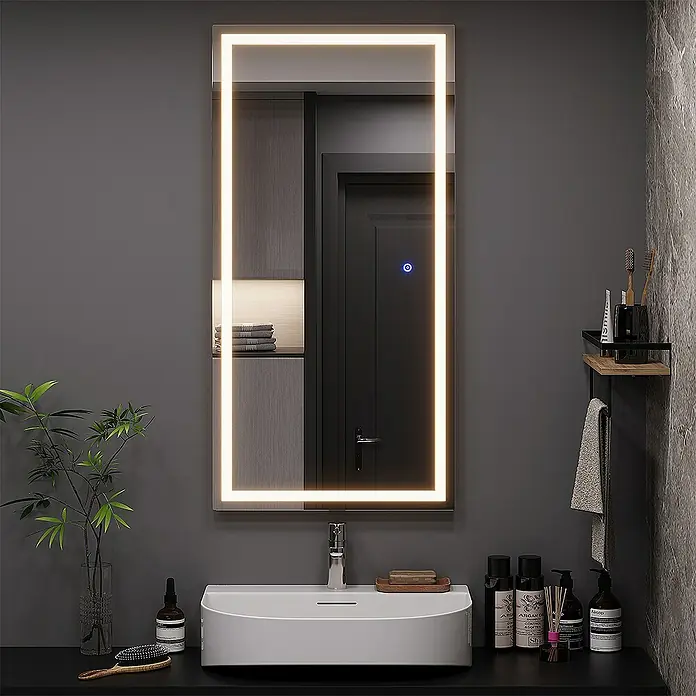 Vicco Wandspiegel Miral Glas mit Frontlight Beleuchtung - Glas