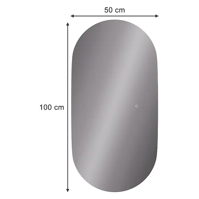 Vicco Wandspiegel Miral Glas mit Backlight Beleuchtung - Glas