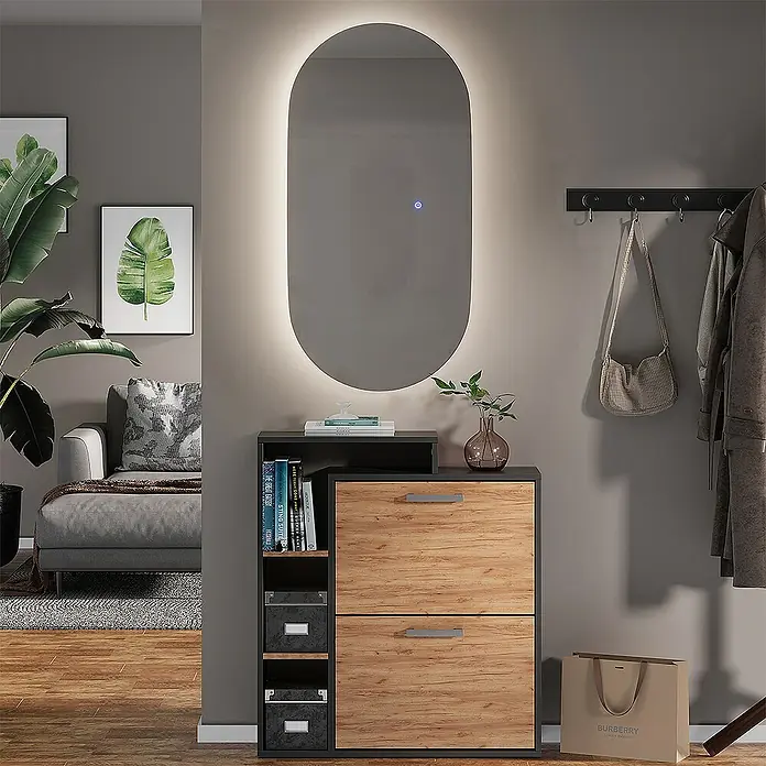 Vicco Wandspiegel Miral Glas mit Backlight Beleuchtung - Glas