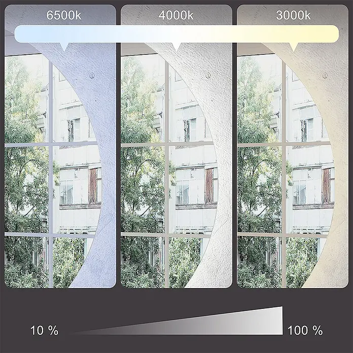 Vicco Wandspiegel Miral Glas mit Backlight Beleuchtung - Glas