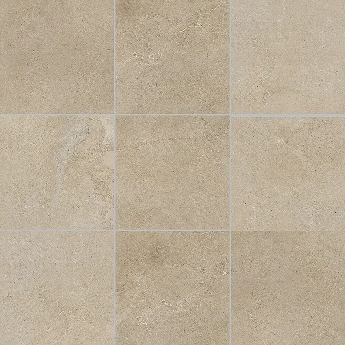 RAK Ceramics Feinsteinzeugfliese Valdi - 60 x 60 cm, Beige, Matt - Quadratische, beige Bodenfliesen mit dezenter Marmorierung für ein elegantes und zeitloses Erscheinungsbild in jedem Raum.