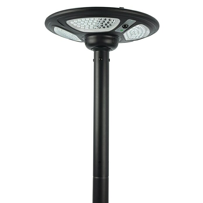Garza Farola solar Icaro (Altura: 265,5 cm, Negro, IP54, Blanco cálido) | BAUHAUS