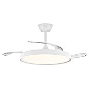 Cristal Record Ventilador de techo Polaris (Blanco, 106 cm, 30 W, Blanco cálido) | BAUHAUS